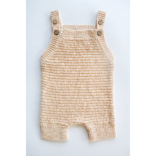 Short knit overalls